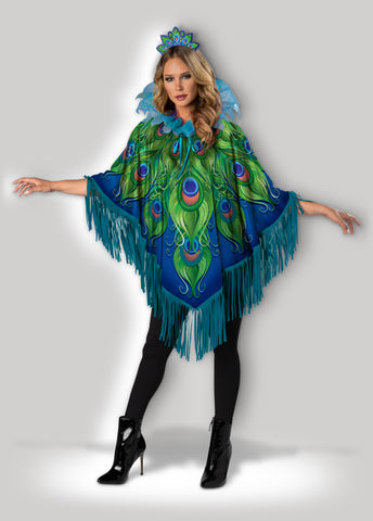 Peacock Poncho Instant Costume CAE12050